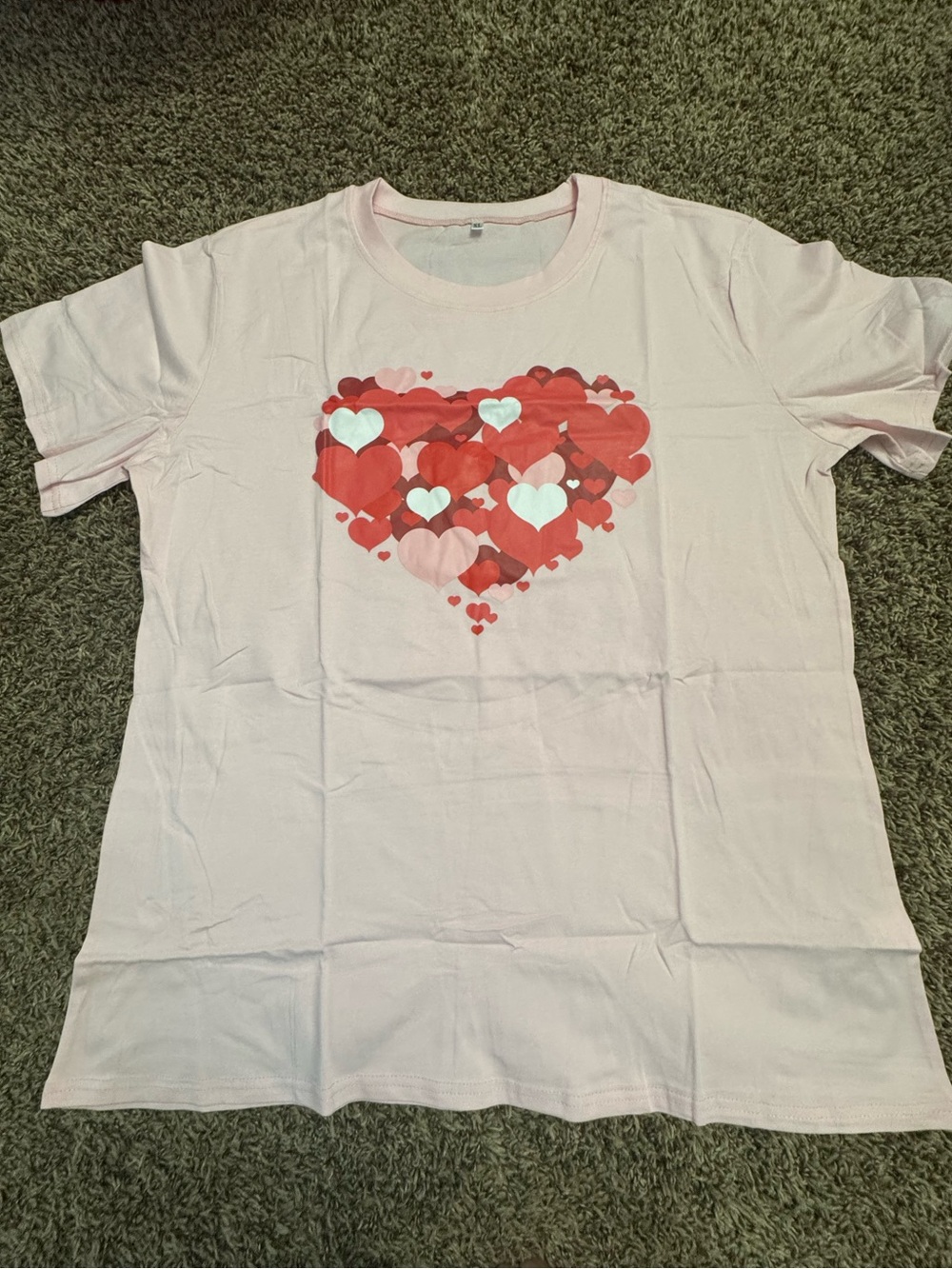 Light Pink Heart Graphic Tee